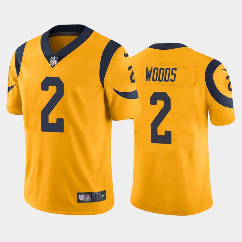 Men Los Angeles Rams #2 Robert Woods Nike Gold Rush Limited NFL Jersey